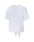 ფოტო #2 პროდუქტის Women's White New York Mets Front Tie T-shirt