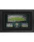 Фото #1 товара New York Jets Framed 10" x 18" Stadium Panoramic Collage with Game-Used Football - Limited Edition of 500