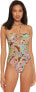 Becca by Rebecca Virtue 288924 Women's Halter One Piece Swimsuit Multi L