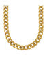 Polished Yellow IP-plated 8mm Curb Chain Necklace