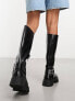 Фото #10 товара ASOS DESIGN Cady knee high harness boots in black