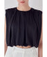 Фото #2 товара Women's Shirred Shoulder Cropped Top