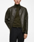 Фото #1 товара Men's Nappa Leather-Effect Jacket