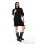 Фото #1 товара HUGO Red relaxed t-shirt dress in black