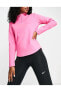Фото #2 товара Womens One Half Zip Long Sleeve Top - Pink Tişört