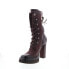 Фото #4 товара A.S.98 Vivienne A53205-302 Womens Burgundy Leather Casual Dress Boots