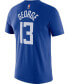 Фото #4 товара Men's Paul George Royal LA Clippers Diamond Icon Name Number T-shirt