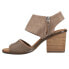 TOMS Majorca Block Heels Womens Brown Casual Sandals 10015092T