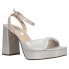 Фото #4 товара Nina Stacie Ankle Strap Dress Womens Silver Dress Sandals STACIE-041