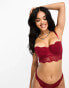 Фото #2 товара ASOS DESIGN Sienna lace padded bandeau bra in red