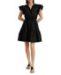 ფოტო #1 პროდუქტის Women's Nicollete Cotton Puffed-Sleeve Tiered Mini Dress