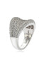 ფოტო #2 პროდუქტის Suzy Levian Sterling Silver Cubic Zirconia Micro Pave Wide Band Ring