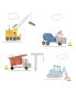 Фото #1 товара Construction Zone Trucks Wall Decals/Stickers