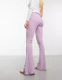 Фото #8 товара Nicce juno flared leggings in light pink with split hem