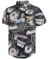 Men's Black Las Vegas Raiders Thematic Button-Up Shirt