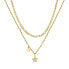 Double gold plated necklace with pendants Aurora SAR25