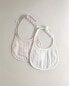 Фото #3 товара Children's striped muslin bib (pack of 2)