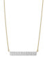 ფოტო #1 პროდუქტის Diamond Pavé Bar Pendant Necklace (1/4 ct. t.w.) in 10k Gold, 16" + 2" extender, Created for Macy's