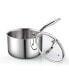 Фото #1 товара Tri-Ply Clad Stainless Steel Sauce Pan with Lid, 3 Quart, Silver