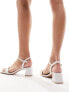 Фото #5 товара Glamorous low block heeled sandals in white