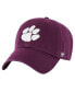 Фото #1 товара Men's Purple Distressed Clemson Tigers Vintage-Like Clean Up Adjustable Hat