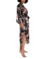 ფოტო #3 პროდუქტის Linea Donatella Women's Guinevere Satin Print Wrapper