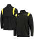 Фото #1 товара Men's Black Oregon Ducks Coach Half-Zip Jacket