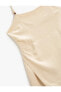 Фото #3 товара Mini Elbise Boncuk Detaylı Keten Karışımlı