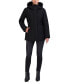 ფოტო #5 პროდუქტის Women's Belted Faux-Fur-Trim Hooded Puffer Coat