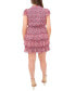 Фото #2 товара Petite Tiered Printed Chiffon Ruffle Dress