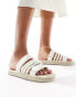 Public Desire Coral flatform sandal with rope straps in cream