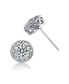 Фото #2 товара Серьги Genevive White Gold Plated Stud