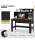 Home Office Computer Desk Study Table Writing Workstation Hutch Cable Hole Black