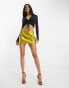 Фото #8 товара Public Desire x Paris Artiste Exclusive satin mini skirt in gold