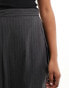 Фото #3 товара ASOS DESIGN tailored pleated midi skirt in grey pinstripe