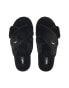 Puma fluff slippers in black