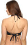 Tommy Bahama Women's 174868 Solids High-Neck Halter Bikini Top Black Size XL