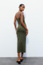 Фото #12 товара Длинное платье облегающего кроя из эластичной ткани ZARA