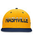 ფოტო #2 პროდუქტის Men's Navy, Gold Nashville Predators Authentic Pro Rink Two-Tone Snapback Hat