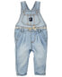 Фото #4 товара Baby Stretchy Knit Denim Overalls 12M