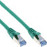 Фото #1 товара InLine Patch Cable S/FTP PiMF Cat.6A halogen free 500MHz green 0.25m