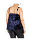 ფოტო #2 პროდუქტის Plus Size Velvet Lust Cami