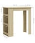 Bar Table with Storage Rack Sonoma Oak 40.2"x19.7"x40.7" Engineered Wood