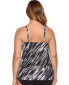 Фото #2 товара Miraclesuit Warp Speed Love Knot Dd Tankini Top Women's Swimsuit Size 10 DD