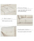 Фото #6 товара 97.2" Modern Linen Fabric Sofa, L-Shaped Couch With Chaise Lounge, Sectional Sofa With One
