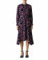 Фото #1 товара Whistles Women's Butterfly Print Midi Dress Pink Multi Size US 8