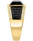 ფოტო #5 პროდუქტის EFFY® Men's Onyx & Diamond (3/4 ct. t.w.) Ring in 14k Gold