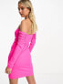 Фото #4 товара Pimkie ruched bardot mini dress in pink