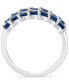 ფოტო #4 პროდუქტის EFFY® Sapphire (2-1/4 ct. t.w.) & Diamond (1/3 ct. t.w.) Statement Ring in 14k White Gold