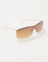 Фото #3 товара AJ Morgan stealth racer sunglasses in gold mirror